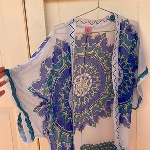 Fun beach coverup/Kimono!